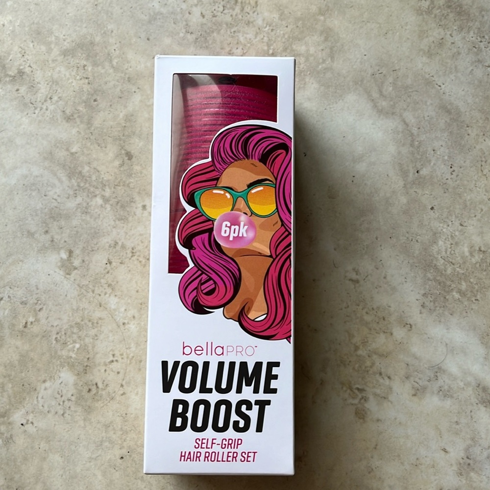 Bellapro Volume Boost Self-Grip Hair Roller Set Includes 6 Rollers(3 Lg + 3 Med)